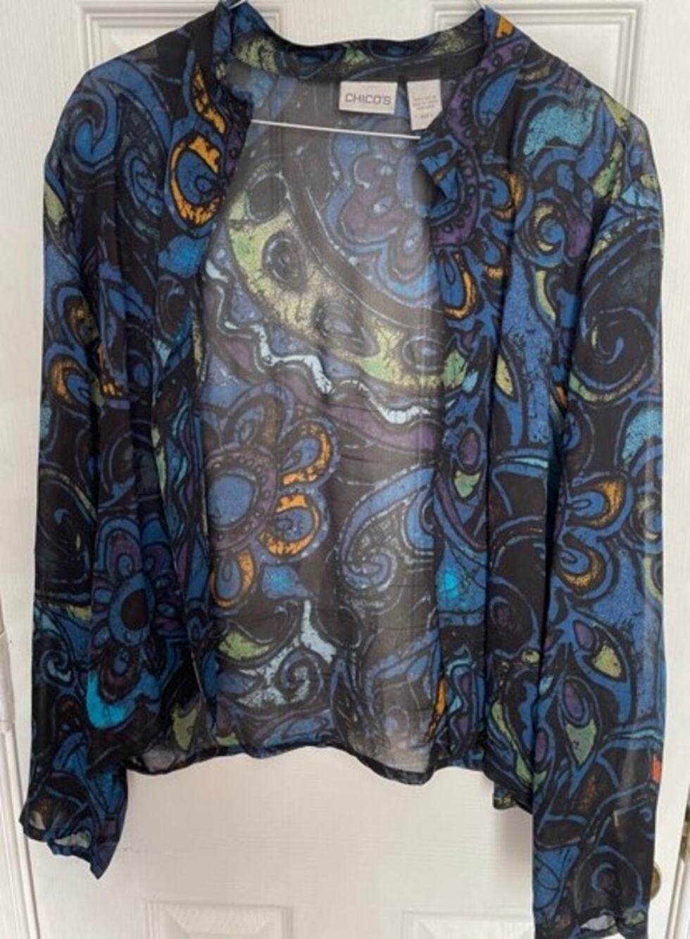 Chico's button down blouse EUC Sz 1 Small